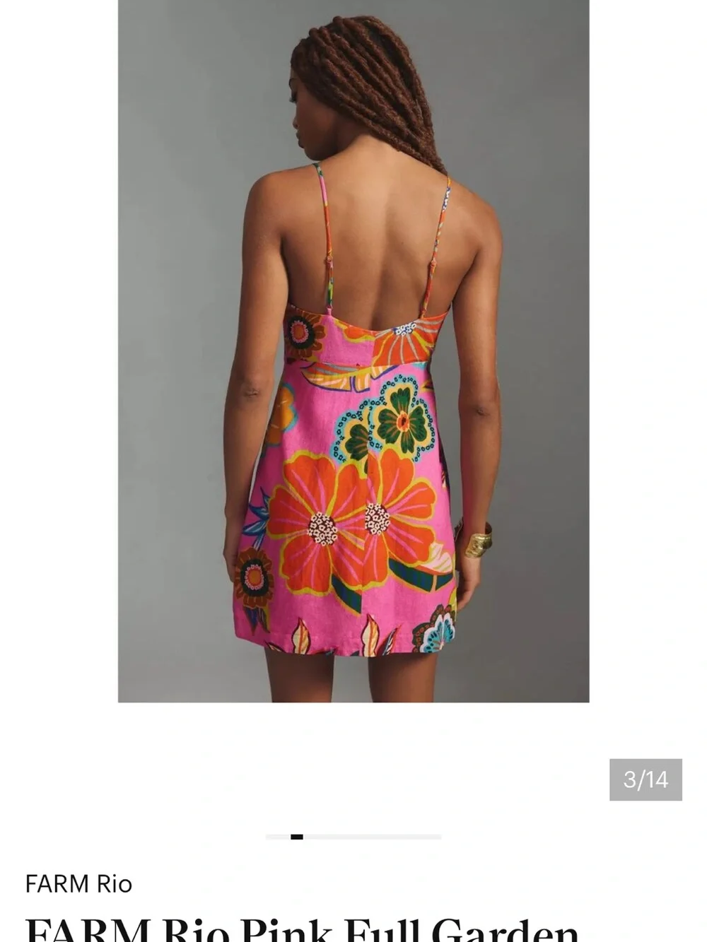 FARM Rio Pink Multicolor Floral Slip Dress - Picture 3 of 8